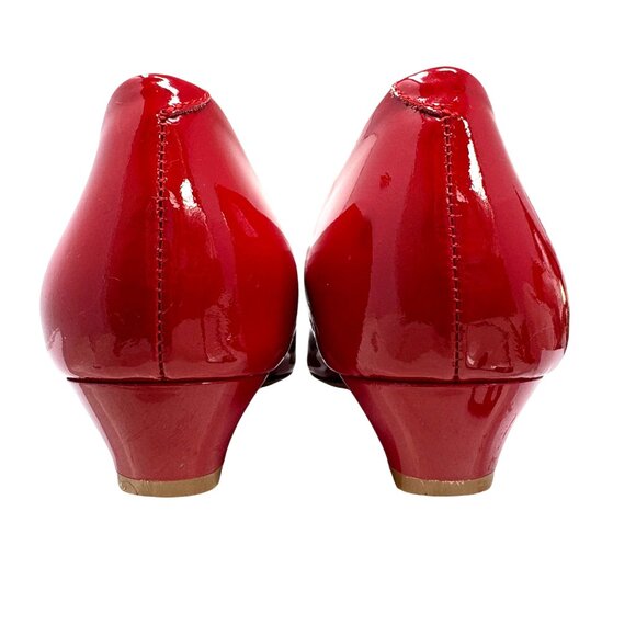 Roger Vivier Red Patent Leather Crystal Embellished Buckle Pointed Heels - Picture 8 of 12